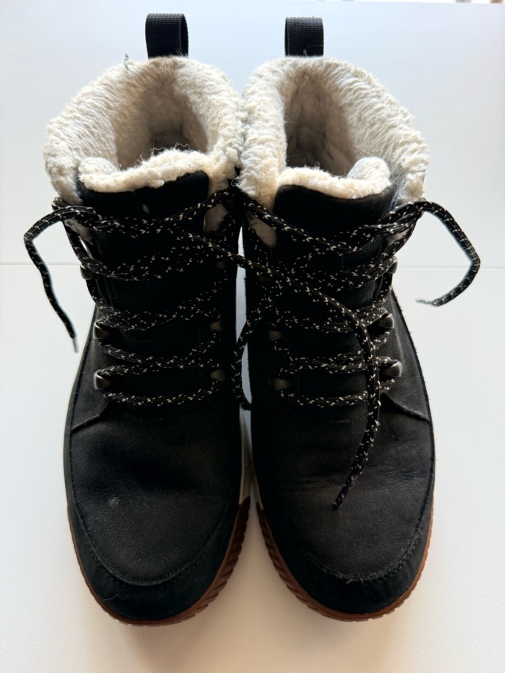 The North Face Black Faux-Shearling Lined Winter Boots